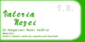 valeria mezei business card